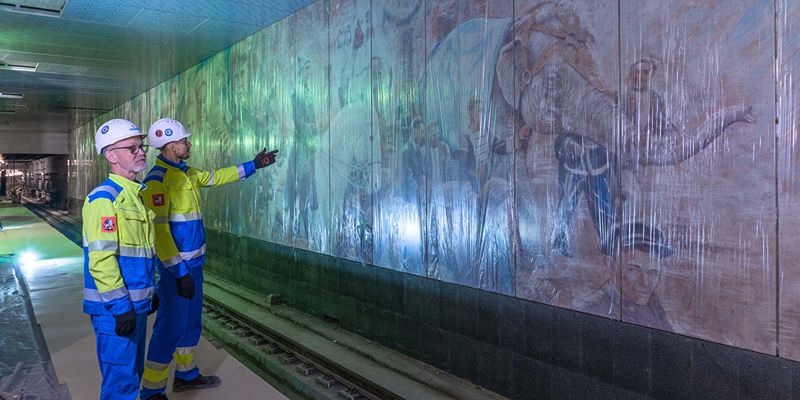 Сергей Собянин рассказал, каким будет оформление станции «Яхромская» салатовой линии метро