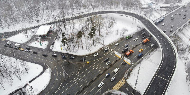 Сергей Собянин открыл разворотную эстакаду на Волоколамском шоссе